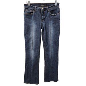 Vintage Bebe Jeans Womens Size 31 Blue Straight Leg Low‎ Rise Y2K Front Seam USA